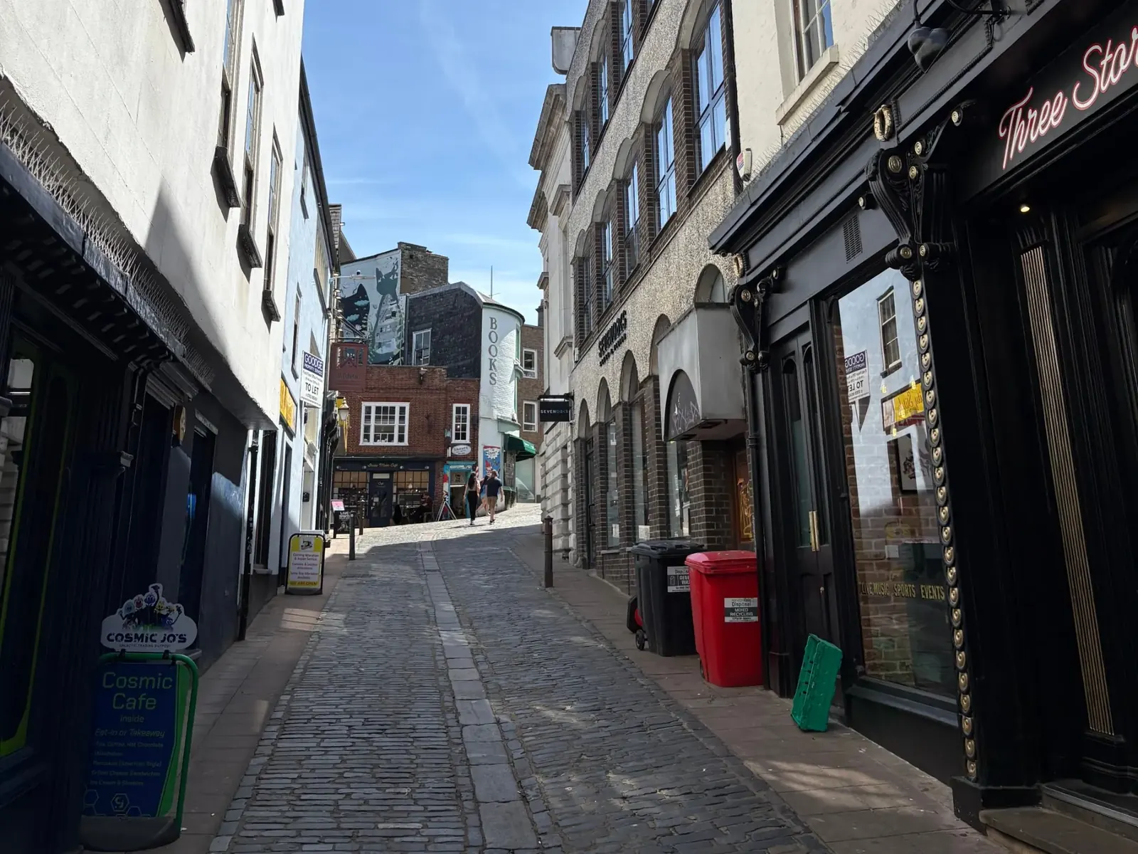 Bedford Street, Norwich: historic buildings with shops on the ground floor and upper floors above
