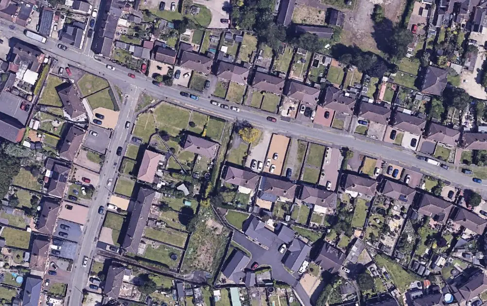 Aerial view featured in the Lichfield dwelling case study